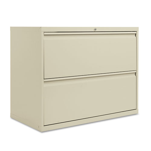 TWO-DRAWER LATERAL FILE CABINET, 36W X 18D X 28 3/8H, PUTTY