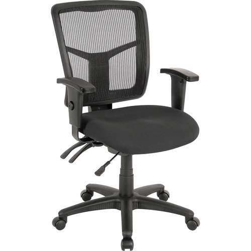 Mid-Back Chair,Ergomesh,25-1/4"x23-1/2"x40-1/2",Black