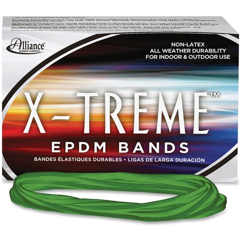 X-Treme File Bands, 117b, 7 X 1/8, Lime Green, Approx. 175 Bands/1lb Box
