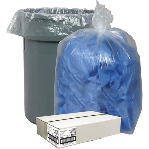 Trash Can Liners,Rcycld,55 Gal,1.5mil,38"x58",100/BX,CL
