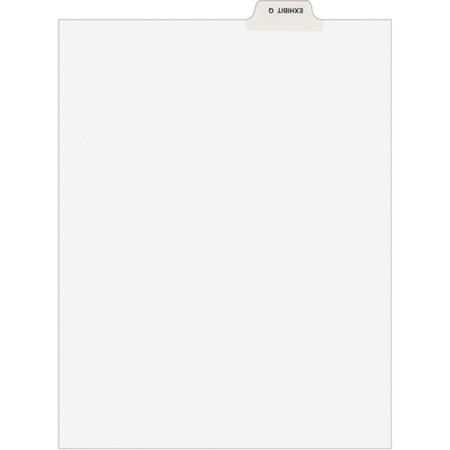 Divider, "Exhibit Q", Bottom Tab, 8-1/2"x11", 25/PK, White