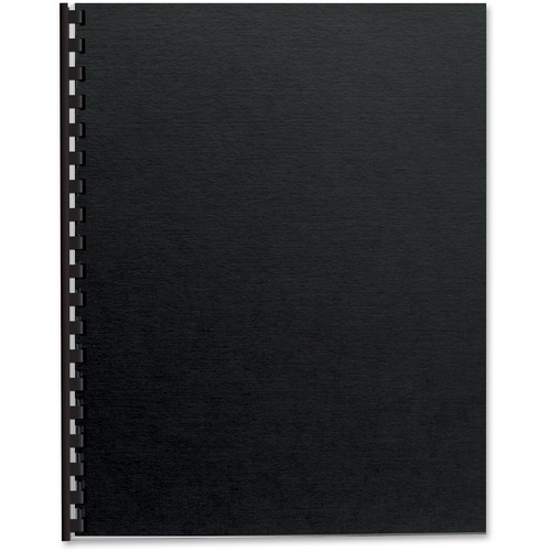 Futura Binding System Covers, Square Corners, 11 X 8 1/2, Black, 25/pack