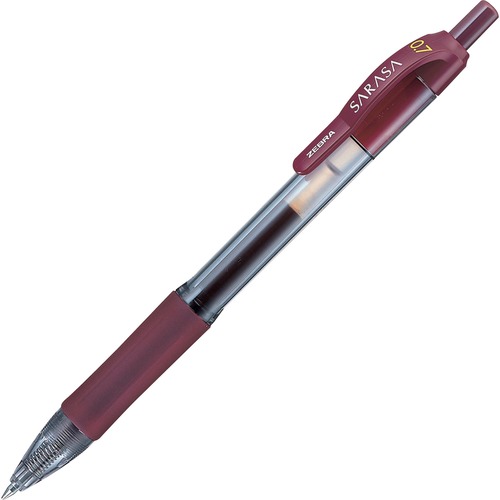 Gel Pens, Retractable, Medium Point, .7mm, Mahogany