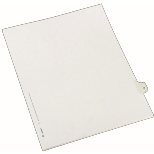 Allstate-Style Legal Exhibit Side Tab Divider, Title: 31, Letter, White, 25/pack