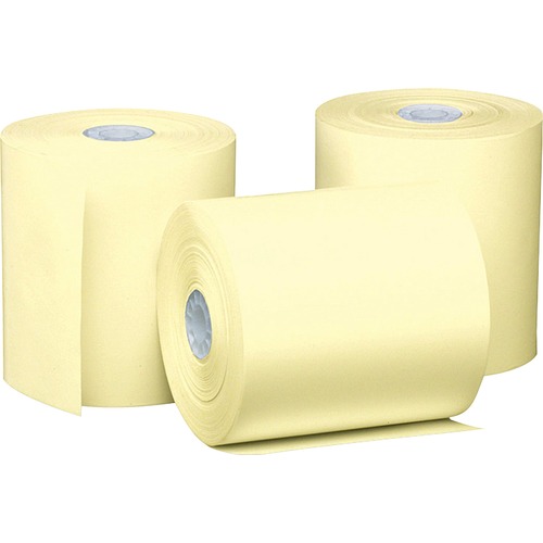Single Ply Thermal Cash Register/pos Rolls, 3 1/8" X 230 Ft., Canary, 50/ct