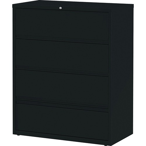 Lateral File, RCD, 4-Drawer, 42"x18-5/8"x52-1/2", Black