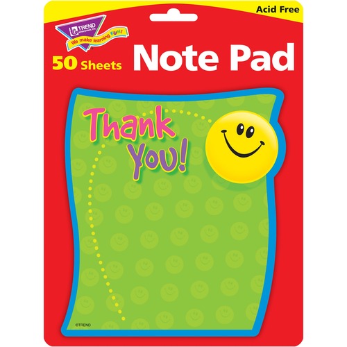 Thank You Note Pad, 5 X 5, 50 Sheets