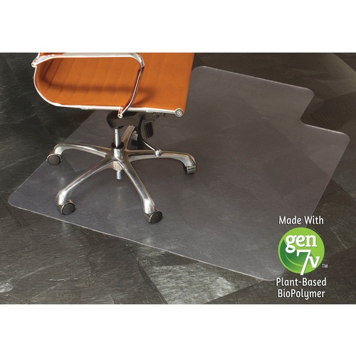 Natural Origins Chair Mat With Lip For Hard Floors, 36 X 48, Clear