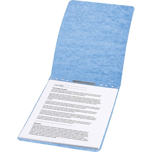 Presstex Report Cover, Top Bound, Prong Clip, Letter, 2" Cap, Light Blue