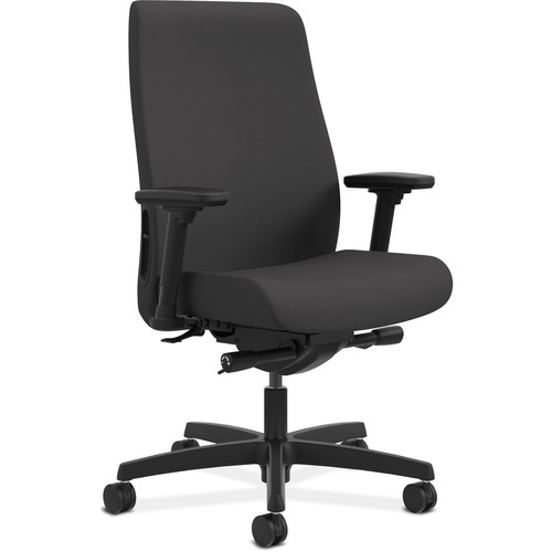 Endorse Upholstered Mid-Back Work Chair, Black