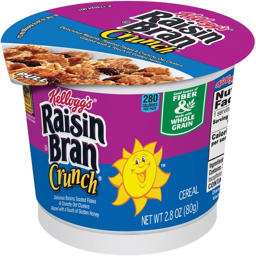 BREAKFAST CEREAL, RAISIN BRAN CRUNCH, SINGLE-SERVE 2.8 OZ CUP, 6/BOX