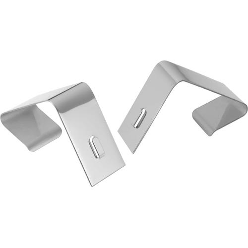 Flexible Metal Cubicle Hangers, 1 1/2" - 2 1/2" Panels, Silver, 2/set