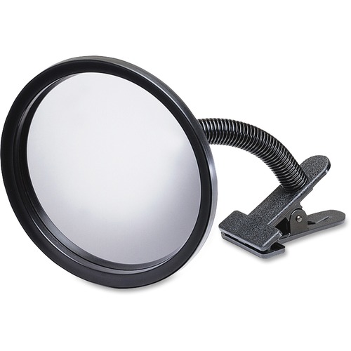 Portable Clip On Mirror, 7" Size, Black
