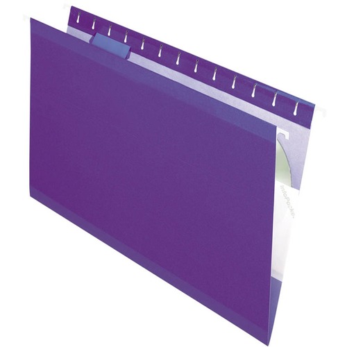 Reinforced Hanging Folders, 1/5 Tab, Legal, Violet, 25/box