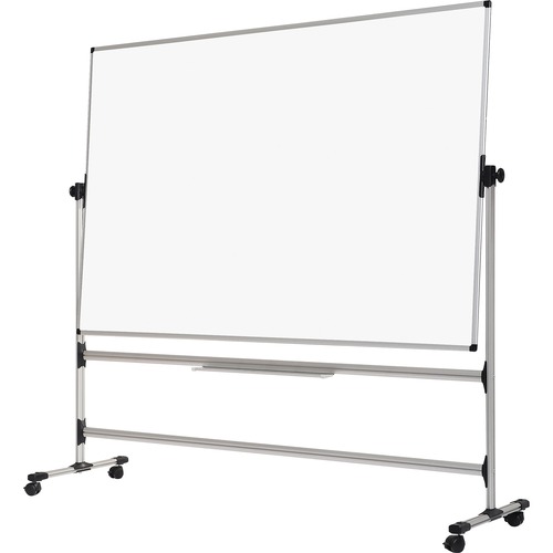 Earth Silver Easy Clean Revolver Dry Erase Board, 36 X 48, White, Steel Frame