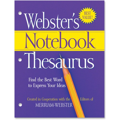 Notebook Thesaurus, Three-Hole Punched, Paperback, 80 Pages