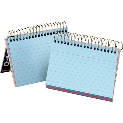Spiral Index Cards, 3 X 5, 50 Cards, Assorted Colors