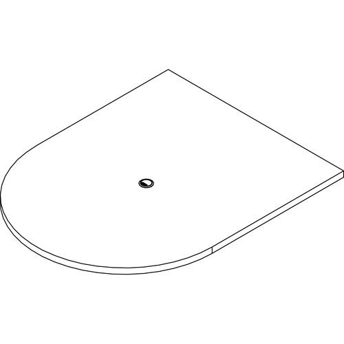 Tabletop, Half-racetrack, Modular, 60"x48"x1-1/2", Espresso