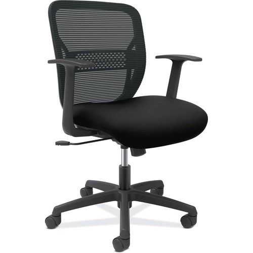Task Chair,MeshBack,Fixed Arms,25-3/4"x25-1/4"x38-1/4",BK