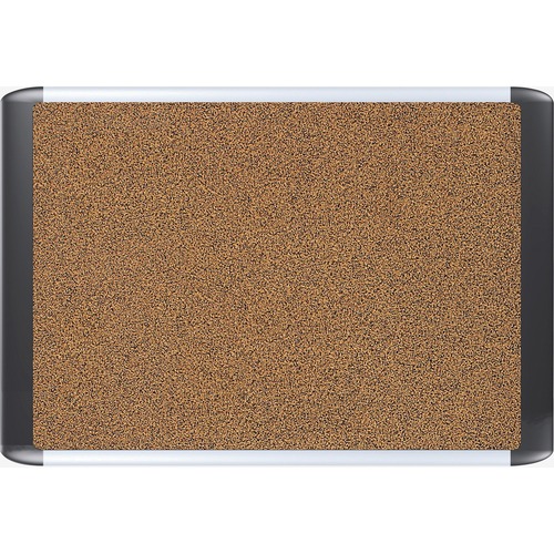 Tech Cork Board, 36x48, Silver/black Frame