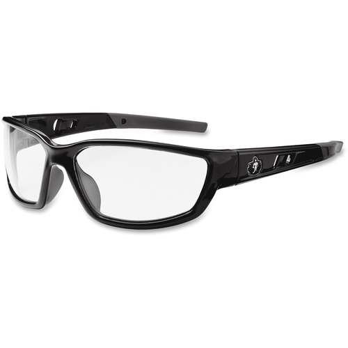 Ergodyne  Blade Style Clear Lens Safety Glasses, Black