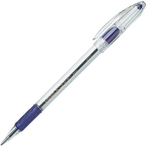 R.s.v.p. Stick Ballpoint Pen, 1mm, Trans Barrel, Violet Ink, Dozen