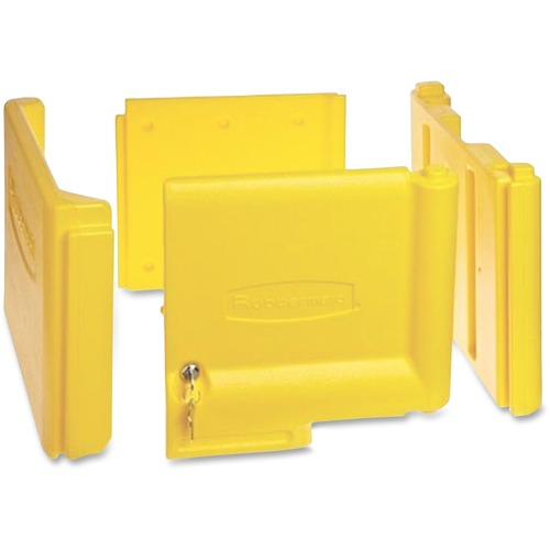 Janitor Cart Cabinet, Locking, 20"x16"x11.2", Yellow