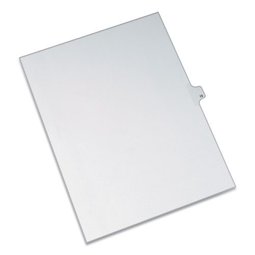 Allstate-Style Legal Exhibit Side Tab Divider, Title: 13, Letter, White, 25/pack