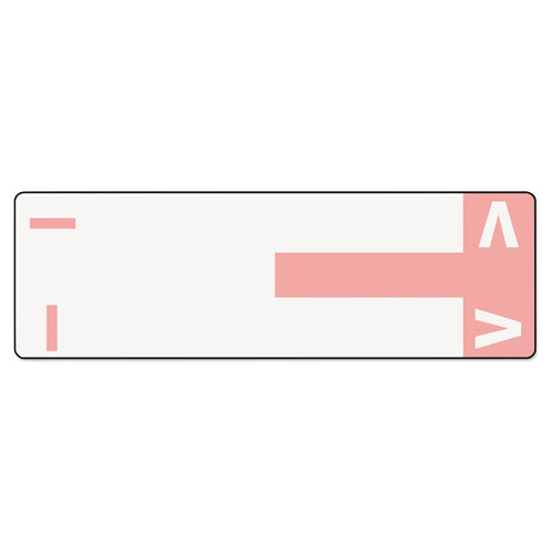 Alpha-Z Color-Coded First Letter Name Labels, I & V, Pink, 100/pack