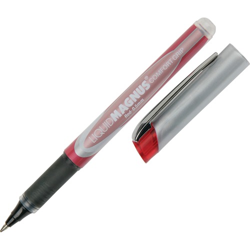 7520015877785, LIQUID MAGNUS ROLLERBALL STICK PEN, RED, MICRO, 4/PACK