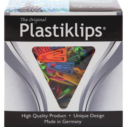 Plastiklips Paper Clips, Small, Assorted Colors, 1,000/box