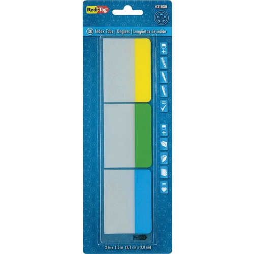 Index Tabs Page Manager, 2", 30/PK, Assorted