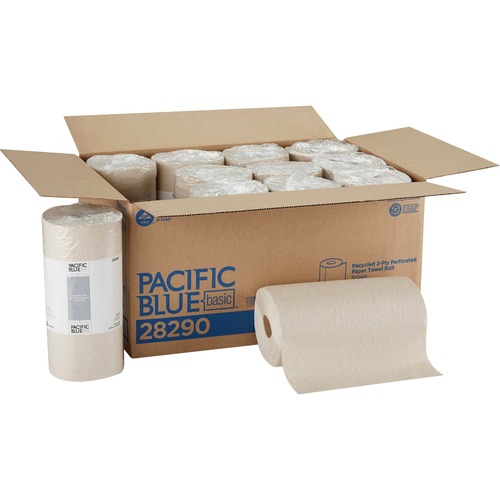PACIFIC BLUE BASIC PERFORATED PAPER TOWEL, 11 X 8 4/5, BROWN, 250/ROLL, 12 RL/CT
