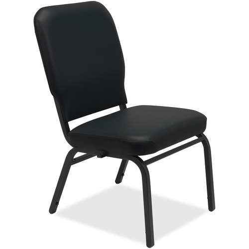 Oversize Stack Chair, 500lb Cap, 21"x25"x35-1/2", 2/CT, BK