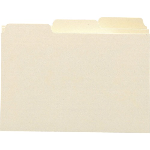 Self-Tab Card Guides, 1/3 Tab, Manila, 5 X 3, 100/box