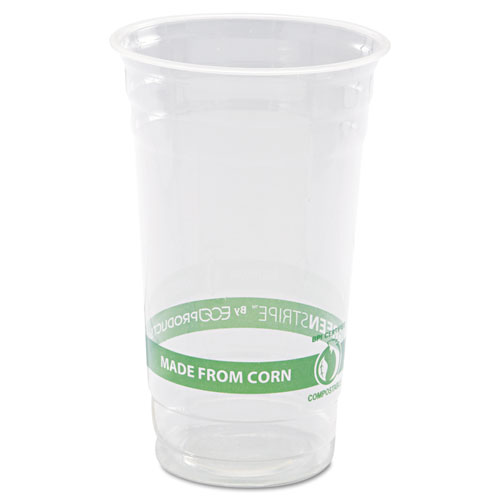 GREENSTRIPE RENEWABLE AND COMPOSTABLE COLD CUPS - 24 OZ, 50/PACK, 20 PACKS/CARTON