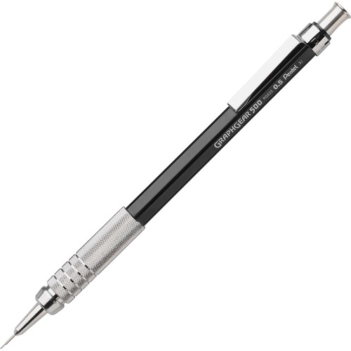 Graphgear 500 Pencils, Refillable, .5mm, Black