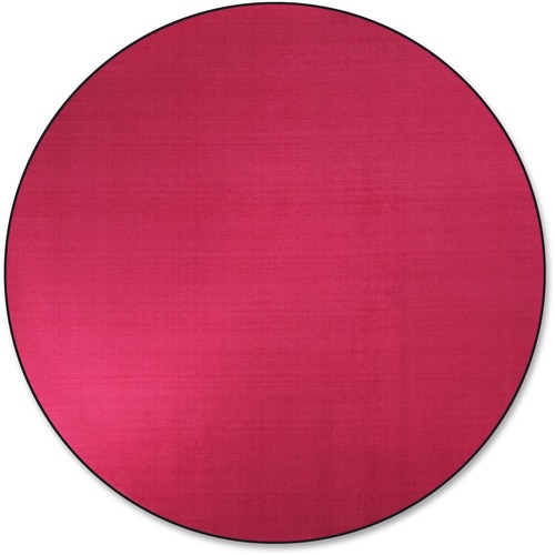 Traditional Rug, Solids, 6' Round, Cranberry