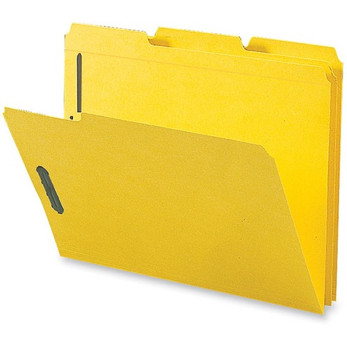 Fastener Folders,w/2-Ply Tab,1/3 AST Tab,Ltr,50/BX,Yellow