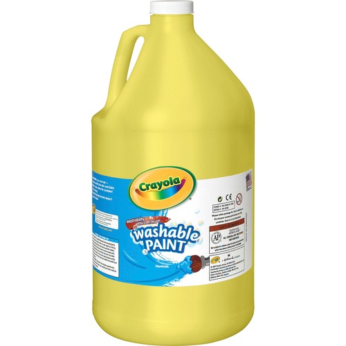 Washable Paint, Yellow, 1 Gal