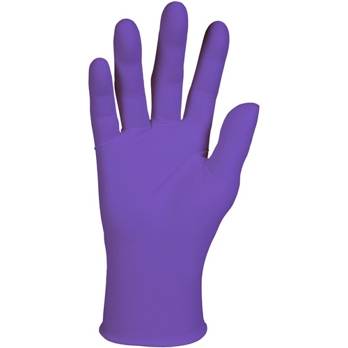 Purple Nitrile Exam Gloves, 242 Mm Length, Large, Purple, 100/box