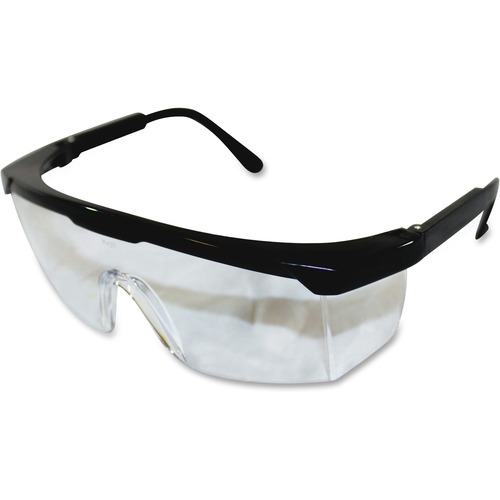 ProGuard  Safety Eyewear, Adjustable Temples, 12/BX, Black/Clear