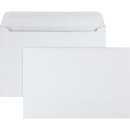 Open Side Booklet Envelope, #55, 6 X 9, White, 100/box