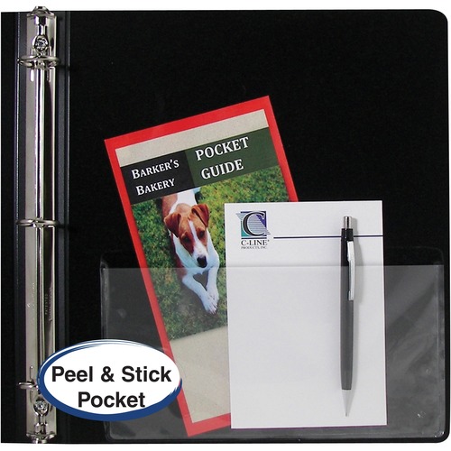 PEEL AND STICK ADD-ON FILING POCKETS, 25", 11 X 8 1/2, 10/PACK