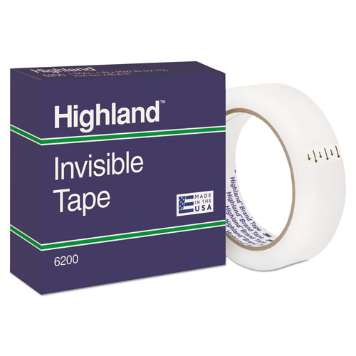Invisible Permanent Mending Tape, 1" X 2592", 3" Core