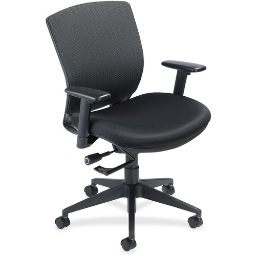 Mid-Back Task Chair, 27"x27"x28", Black