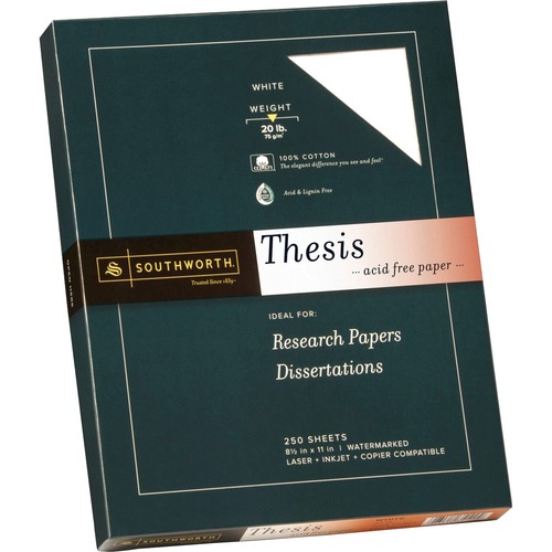 Thesis Paper,Exceptional,20 lb.,8-1/2"x11",250/PK,Bright WE