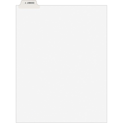 Avery-Style Preprinted Legal Bottom Tab Dividers, Exhibit Y, Letter, 25/pack