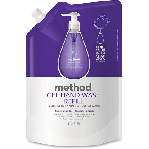 Gel Hand Wash Refill, French Lavender, 34 Oz Pouch