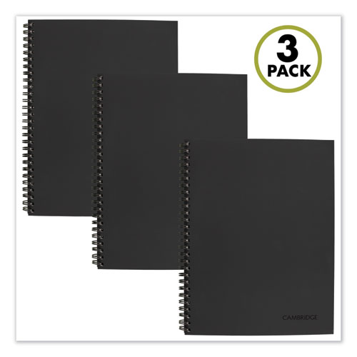 Action Planner Business Notebook Plus Pack, 9 1/2 X 7 1/4, Black, 80 Sheet, 3/pk